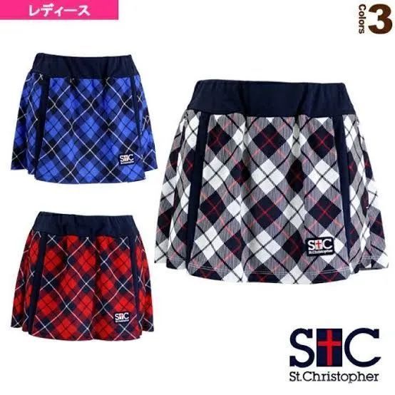 【St.Christopher】美品テニスウェアスカート St.Christopher セントクリストファー プリーツゲームスコート