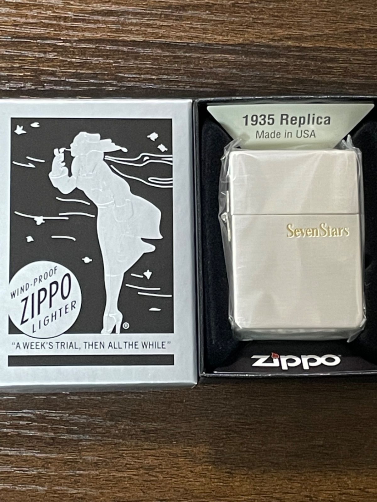 zippo セブンスター 1935レプリカ 七つ星商店 2017年製 ④ Amazon.co.jp: ライター セブンスター Seven Stars 1935レプリカ