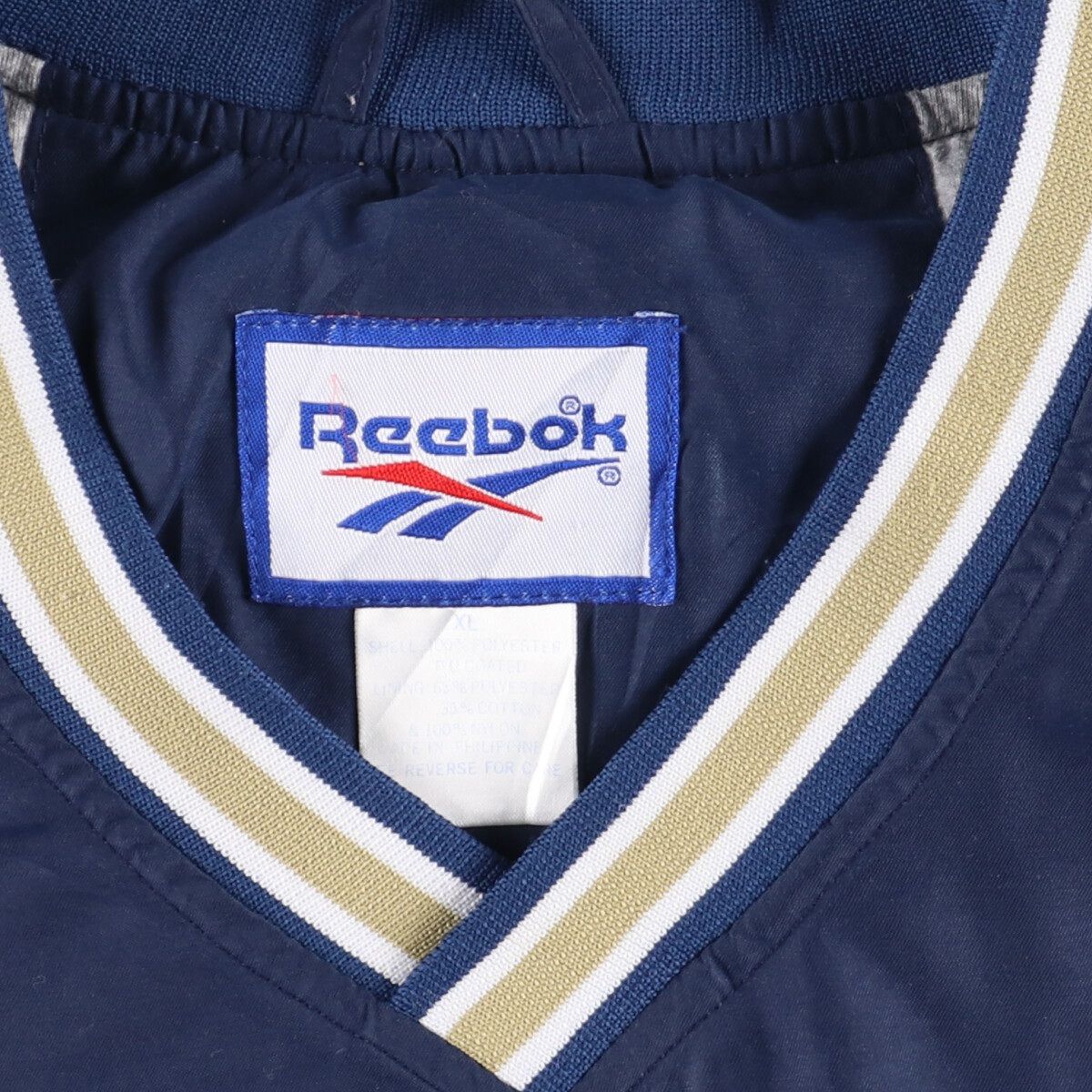 古着 90年代 リーボック Reebok NOTRE DAME ノートルダム大学 袖刺繍 