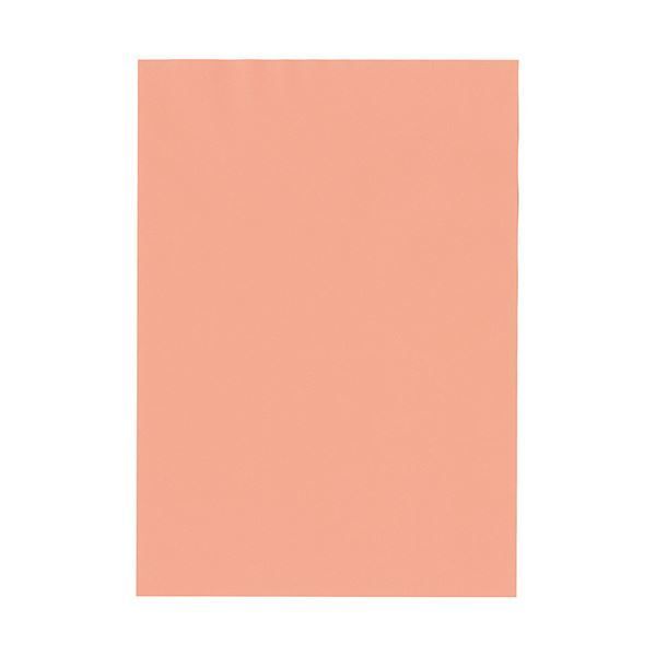 （まとめ）北越コーポレーション 紀州の色上質A4T目 薄口 サーモン 1冊(500枚) 【×2セット】