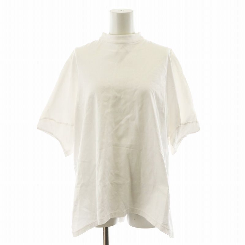 ENFÖLD ホワイト シャツ 半袖 ENFOLD(エンフォルド)｜CIRCLE SLEEVELESS-SHIRT/シャツ