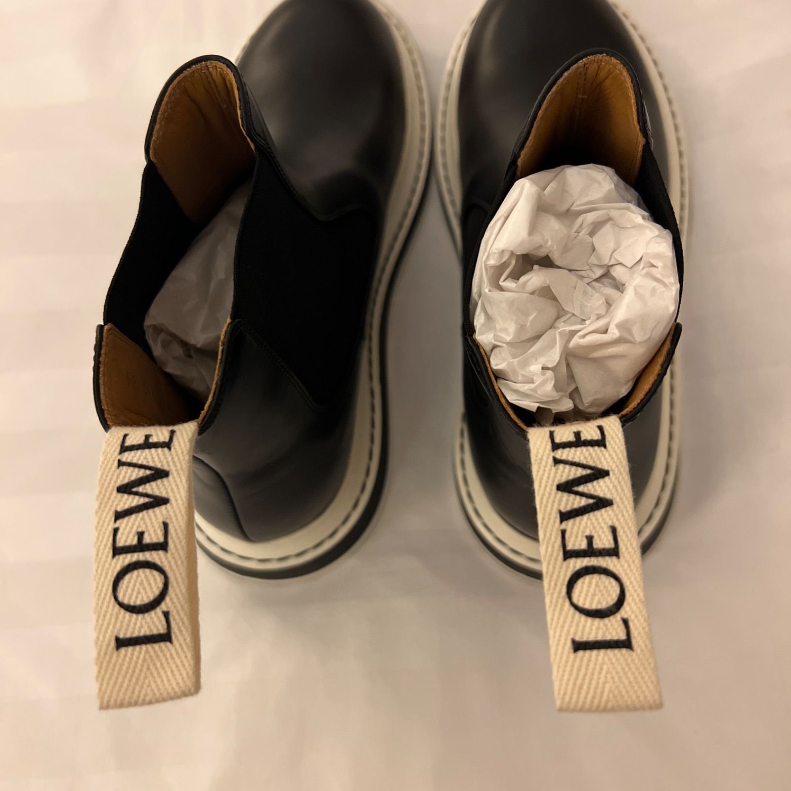 ロエベ　ブラック サイドゴアブーツ チェルシーブーツイタリア製　39サイズ ロエベ ブラック サイドゴアブーツ チェルシーブーツイタリア製 39