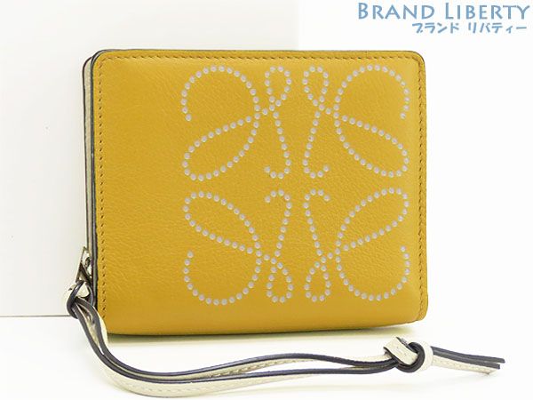 新品同様 ほぼ未使用 LOEWE ロエベ 6連キーケース 三つ折り アナグラム 