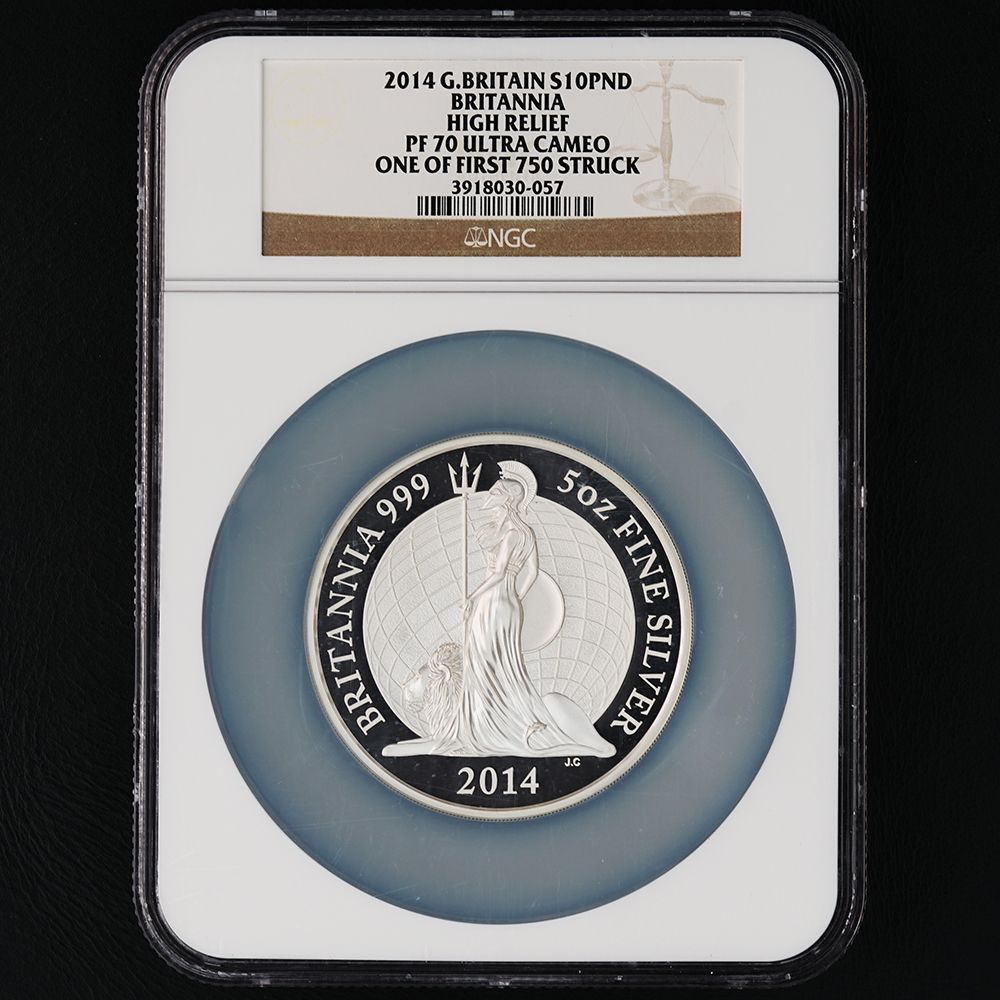 H*p様 ブリタニア銀貨/ 史上最高傑作ブリタニア】2014年 ブリタニア 10ポンド 5オンス銀貨