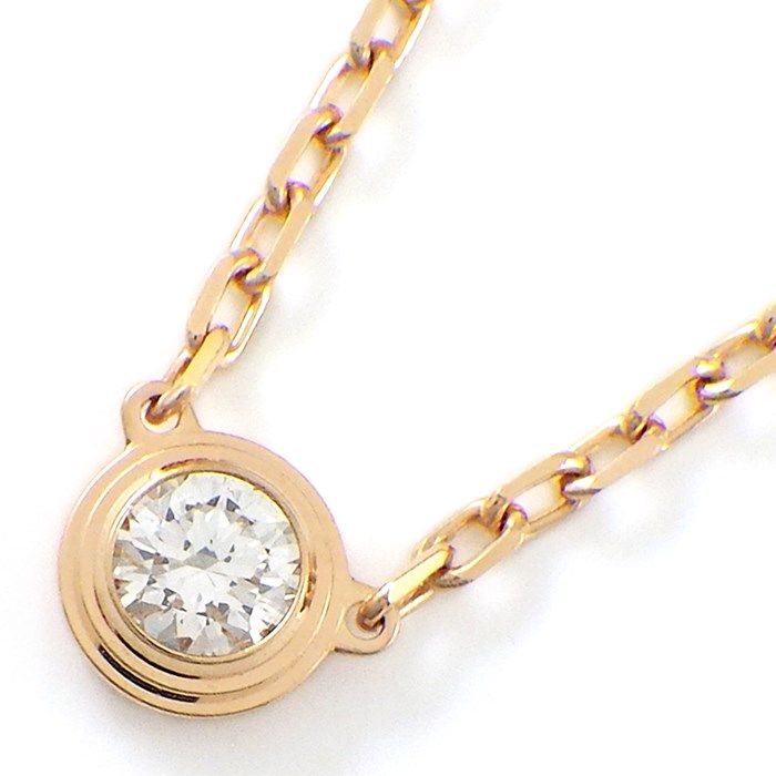 カルティエ Cartier ネックレス ダムール スモールモデル SM ディアマン レジェ B7215700 1ポイント ダイヤモンド 0.09ct K18PG 箱 保付き