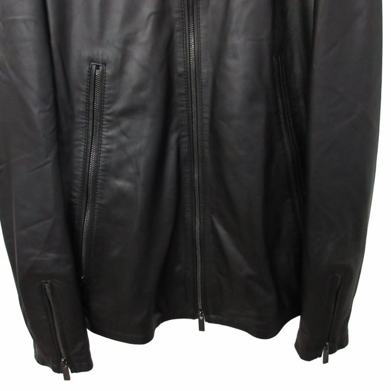 ジョセフオム JOSEPH HOMME 近年 美品 ラムレザー シングルライダース