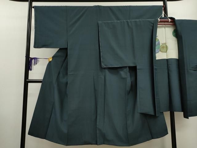 平和屋着物男性　お召　アンサンブル　亀甲柄　正絹　逸品　未使用　CAAO6458dy