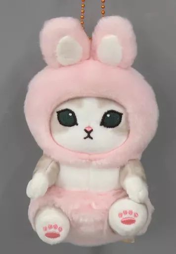 【】キーホルダー ピンクうさぎ うさにゃん マスコット 「mofusand」