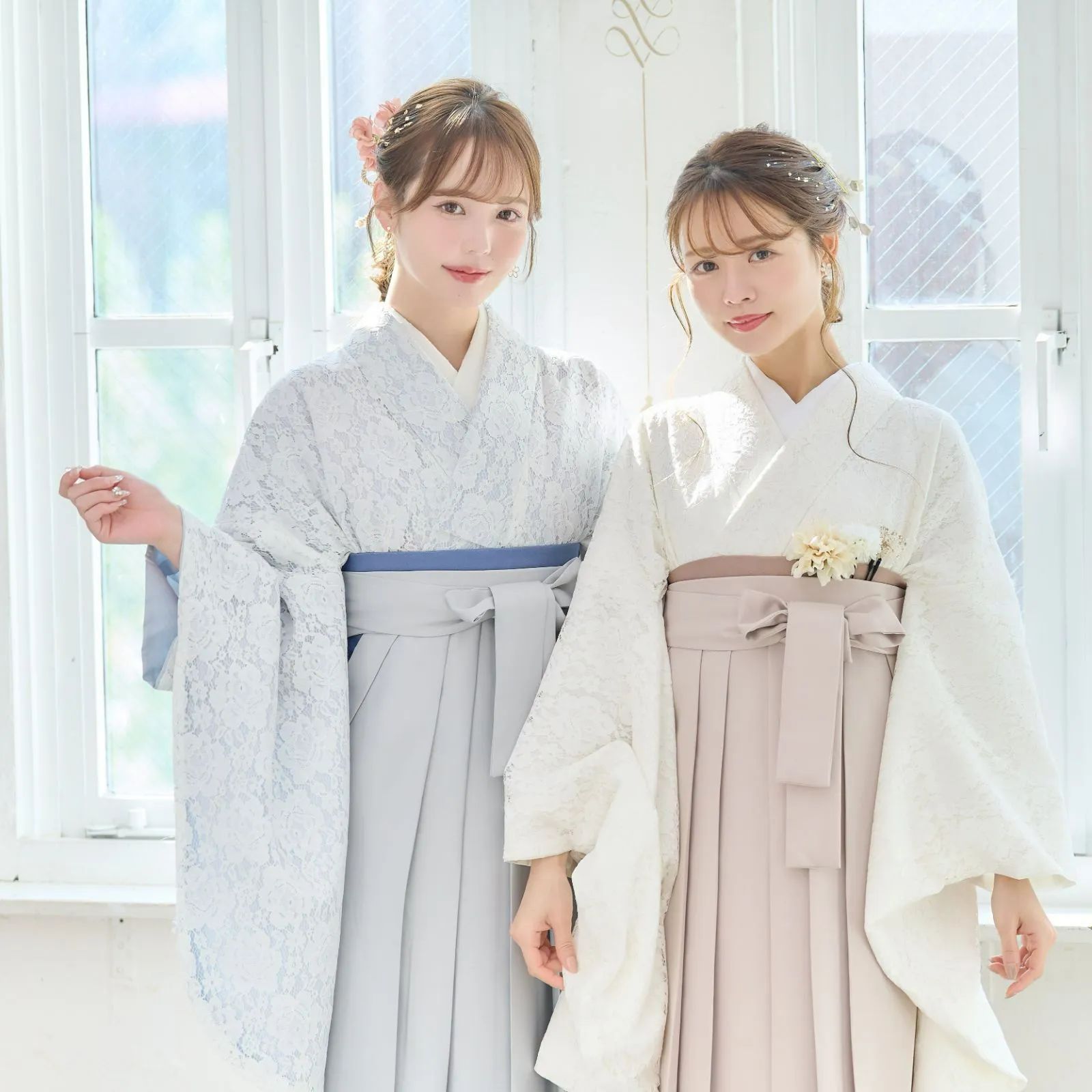 袴セット 卒業式 大学生 小学生 レディース 青系 ブルー 白 椿 花 縞 ストライプ ベージュ 袴4点セット 和装 着物セット 販売 購入 送料無料 袴セット 卒業式 大学生 小学生 レディース 青系 ブルー 白 椿 花 縞