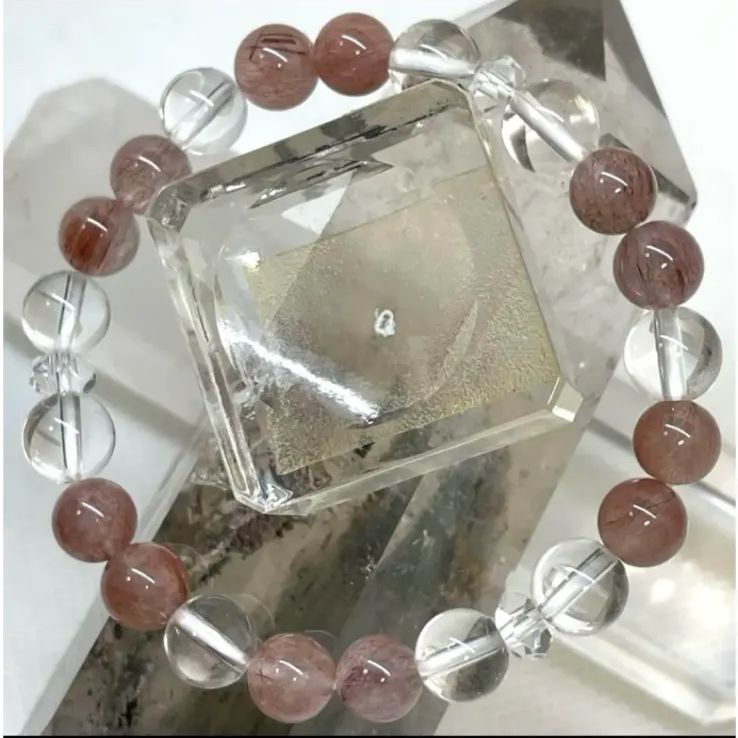 赤龍紋瑪瑙、5Aクリスタル(15.5~16) ≪g3-958E≫○12mm○赤龍紋