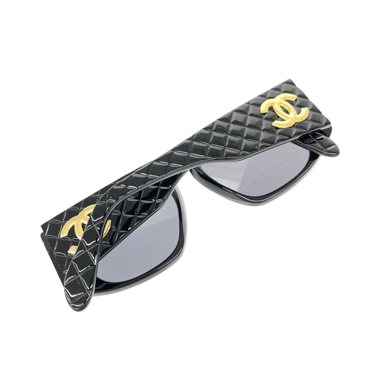 CHANEL シャネル サングラス ココマーク/マトラッセ/プラスチック/箱付