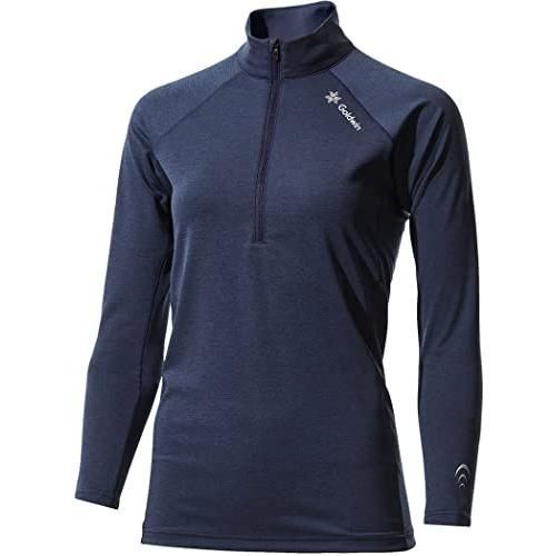 シースリーフィット(C3fit) カットソー アドバンスウォームジップアップ長袖 レディース GCW00310 エクリプスネイビー Sサイズ