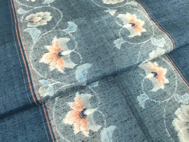 平和屋着物▽上質な紬 単衣 花唐草文 正絹 逸品 DAAV5043az - メルカリ 