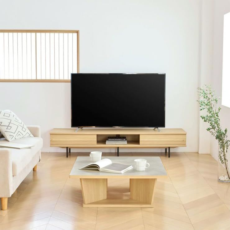 大人気 メラミン天板 収納 石目調 リビング ナチュラルブラウン ジャパンディ 高さ30cm 北欧 幅80cm アトモナ テーブル AMN-8080TNA 白井産業 WWW_NOITHATQUANGTHANH_NET