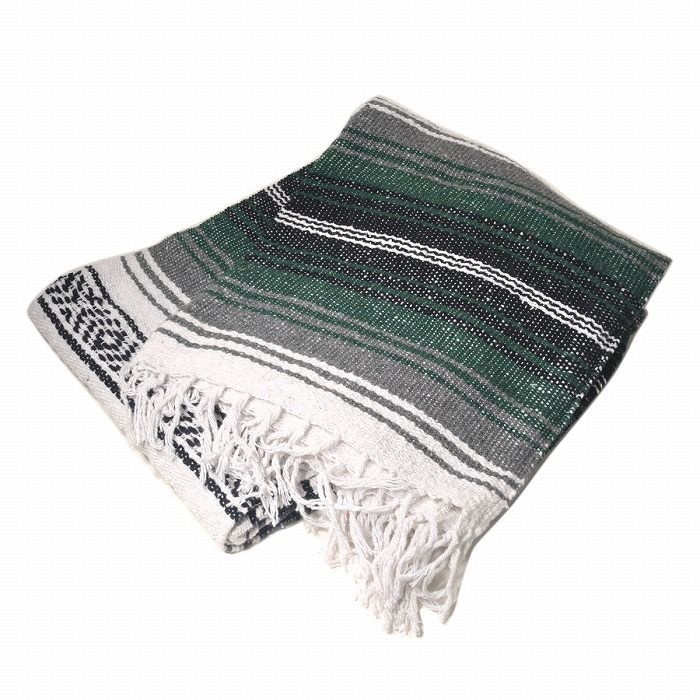 ラグフォレスト(Rug Forest)スタンダードファルサ メキシカンブランケット Standard Falsa Mexican Blanket[約185×135cm]DK.GREEN
