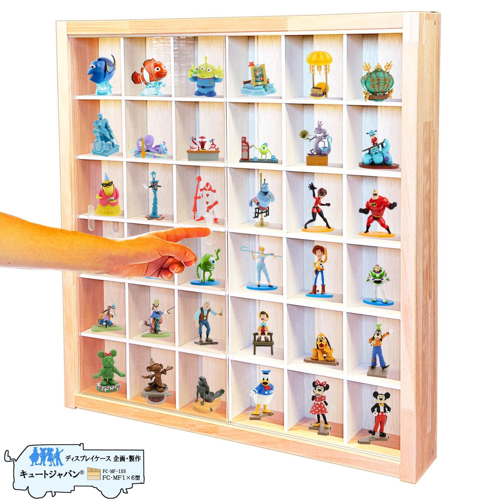アクリル障子(扉)付 ミニカーケース ３６マス INNO Models 1/64 アクリル障子(扉)付 ミニカーケース 36マス INNO Models 1/64
