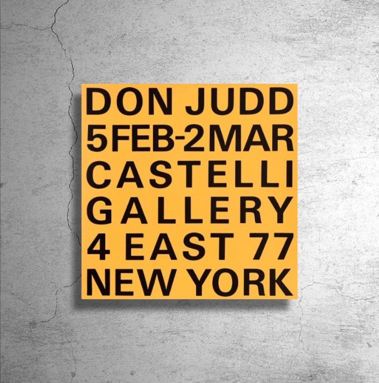 Donald Judd｜ドナルド・ジャッド: 展覧会ポスター 現代美術家『ドナルド・ジャッドDonald Judd』展覧会ポスター