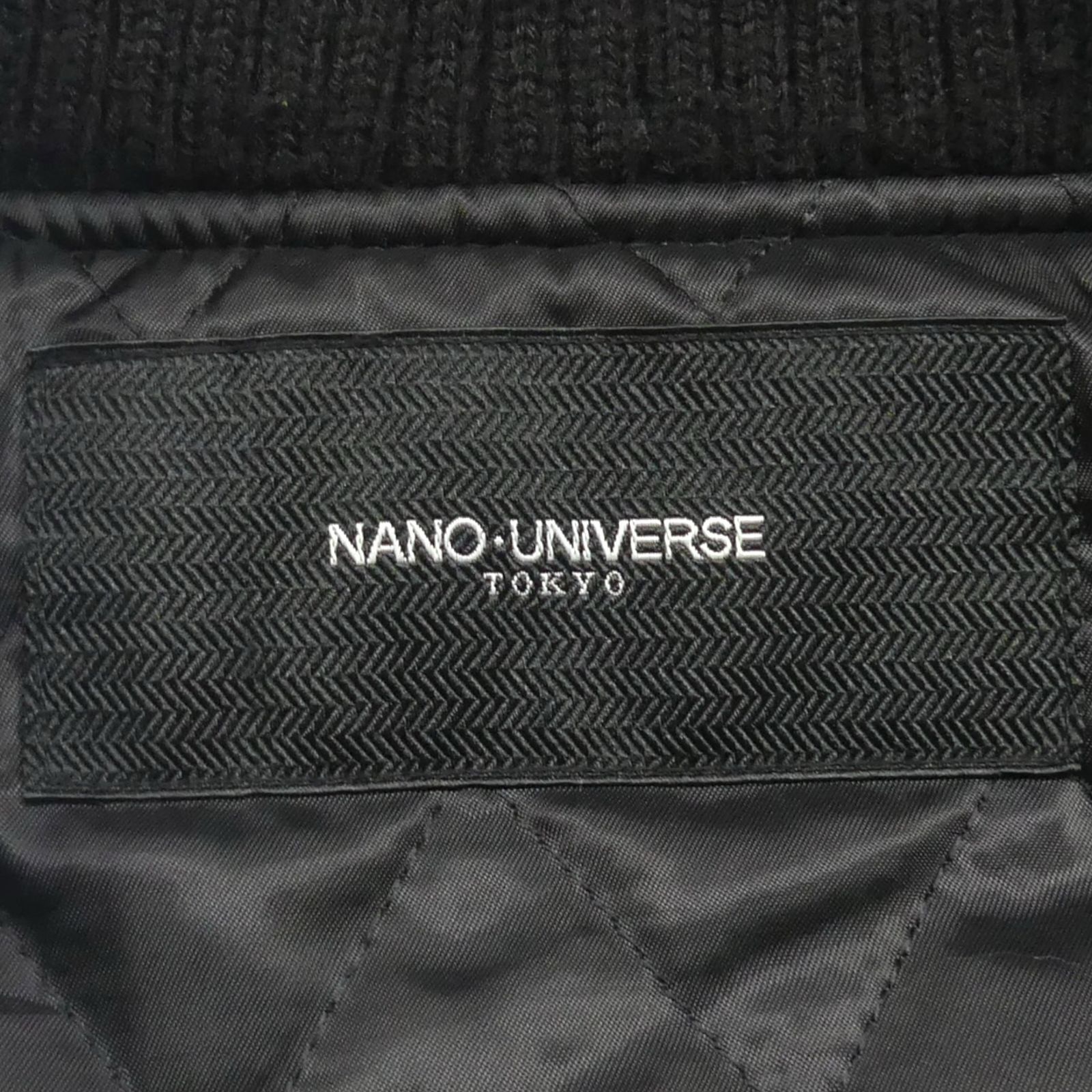 Nano universe ナノユニバース スタジャン S レザー ブルゾン 