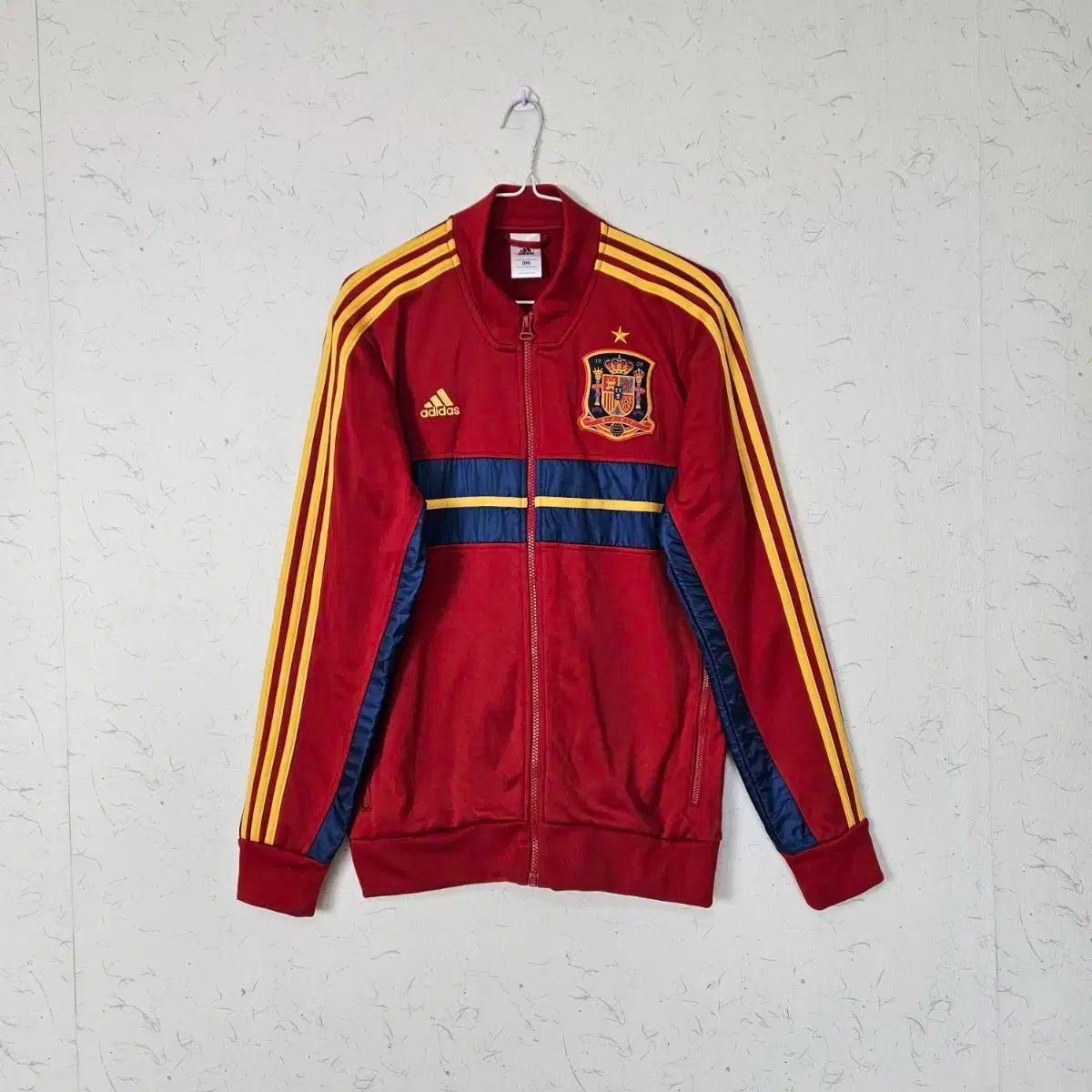 adidas　アディダス　スペイン　トラックジャケット　ジャージ　赤　金　古着 adidas(アディダス) スペイン レッド ジャージ 95-直営ショップ
