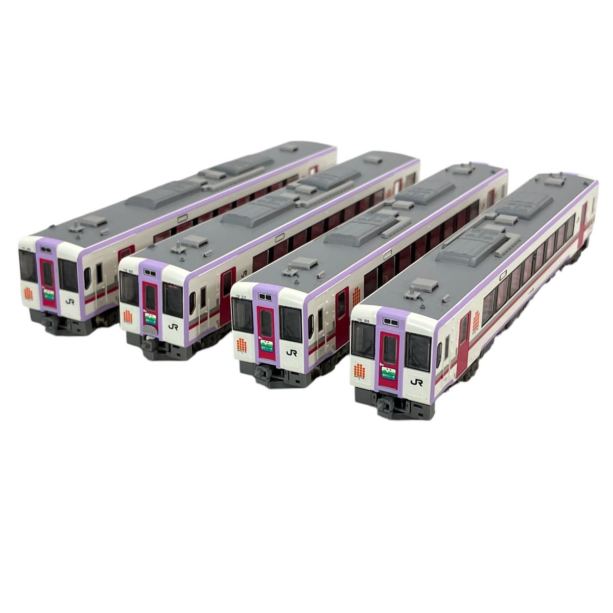 GREEN MAX 50586 JRキハ110形 300番代 秋田リレー号 4両編成セットB Nゲージ 鉄道模型 良好 W9952712