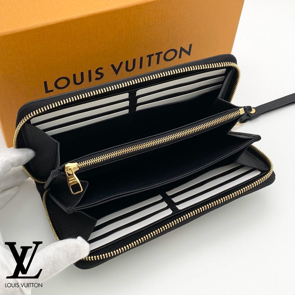 【極上美品】ルイヴィトン LOUIS VUITTON モノグラム バイカラー アンプラント ジッピーウォレット M80481 ブラック・ベージュ  RFID ICチップ 送料無料 送料込み