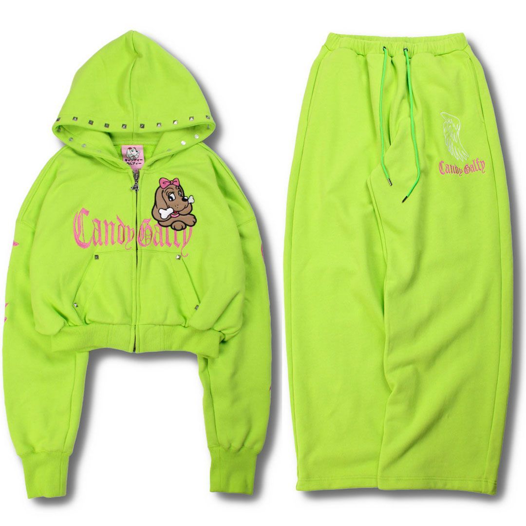 GALFY グリーン フード付きスウェットセット GALFYのフリマ