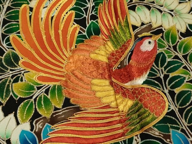 平和屋着物□豪華色留袖 駒刺繍 橘 金銀彩 正絹 逸品 CAAU3604xi