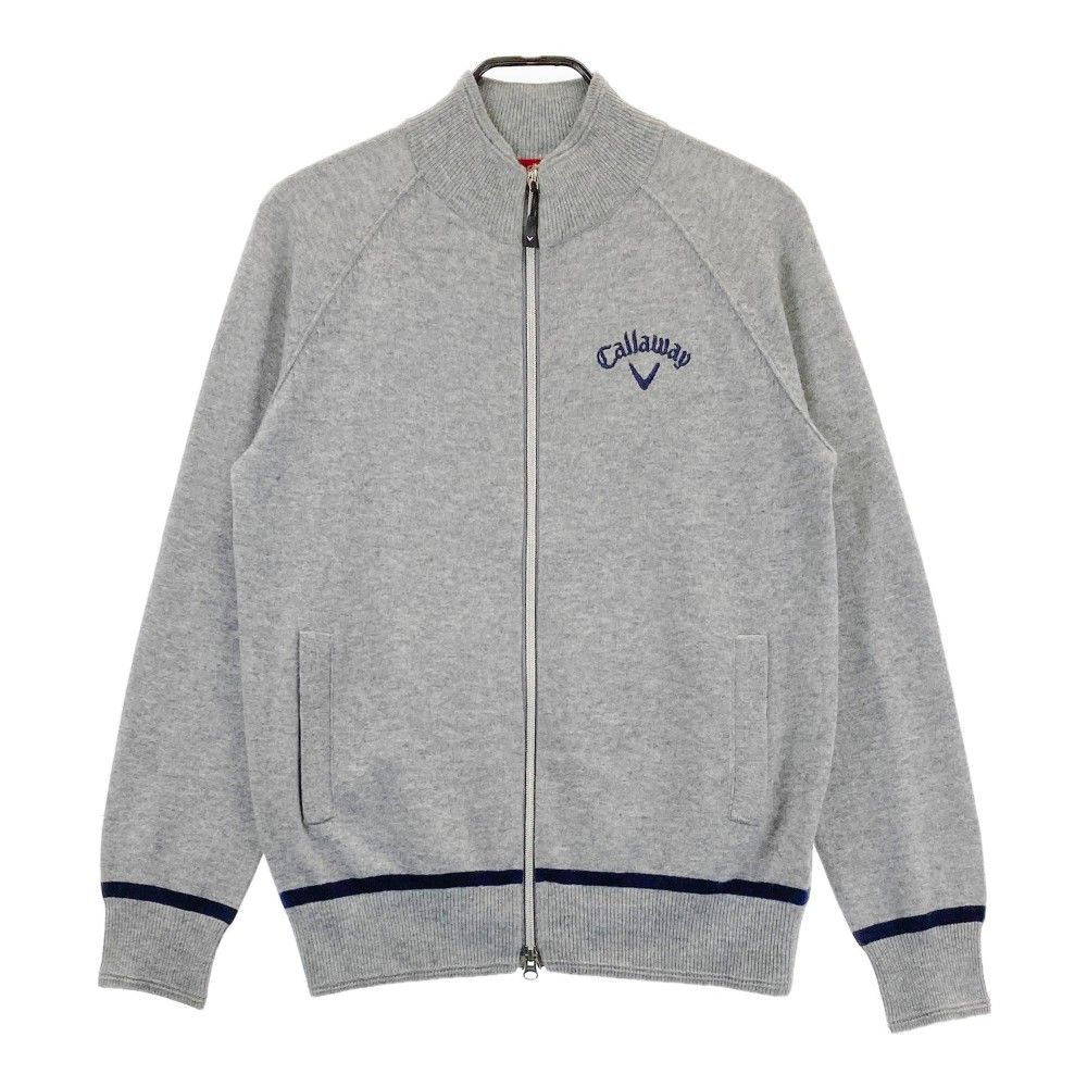 サイズ：M CALLAWAY キャロウェイ レッドレーベル カシミア 長袖 ジップジャケット  グレー系 [240101459039] ゴルフウェア メンズ ストスト サイズ：M CALLAWAY キャロウェイ レッドレーベル カシミア 長袖