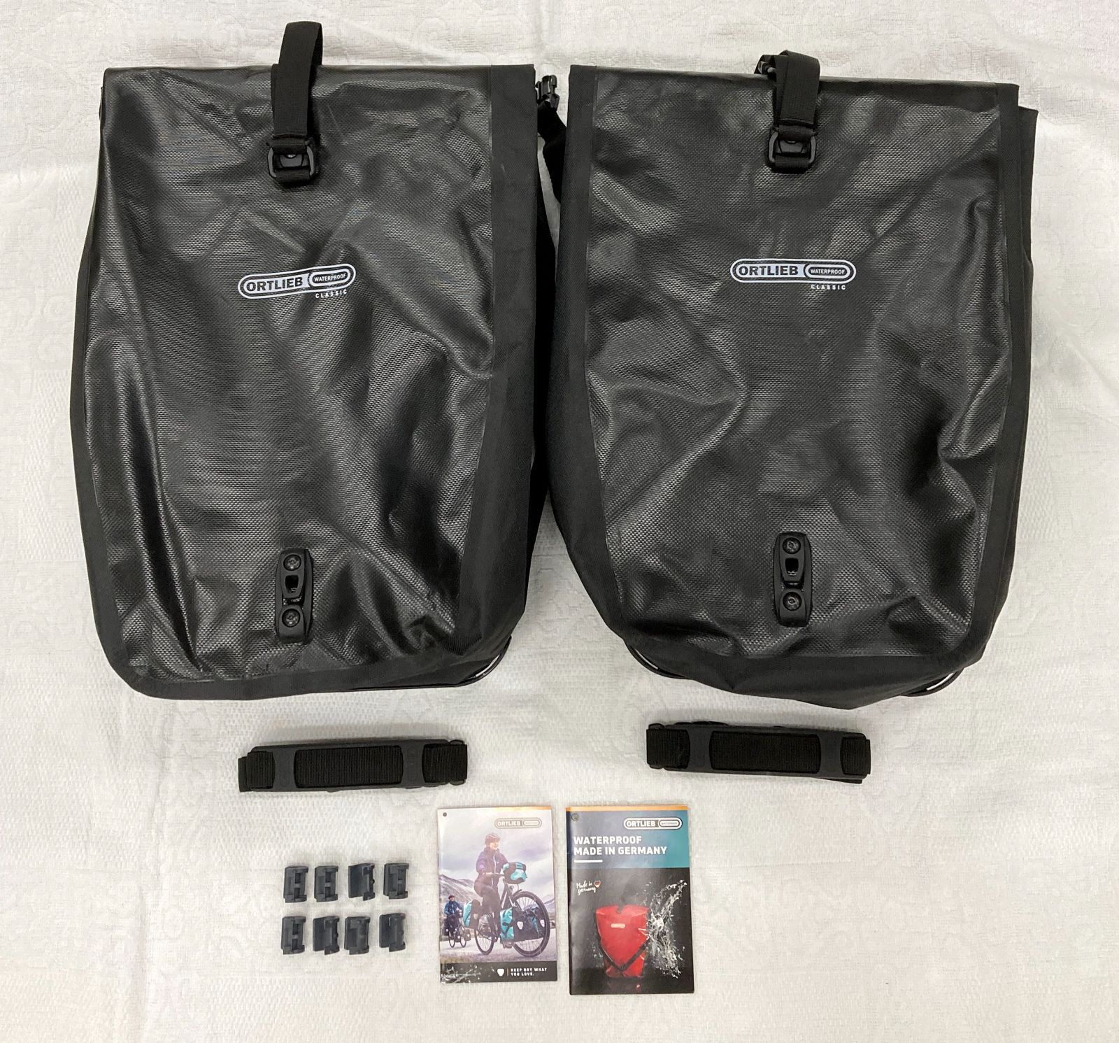 〇 ORTLIEB オルトリーブ バックローラー クラシック QL2.1 ペア F5301 ブラック 40L×2 IP64 サイドバッグ パニアバッグ