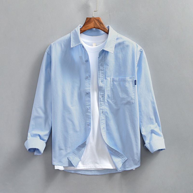 シャツ　ブラウス 新品 メンズ 綿シャツ 長袖シャツ　春秋服　カジュアルシャツ　トップス　オックスフォード