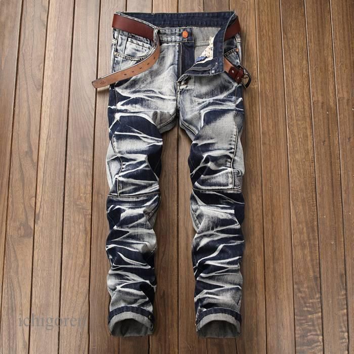 ロングパンツ シワ加工