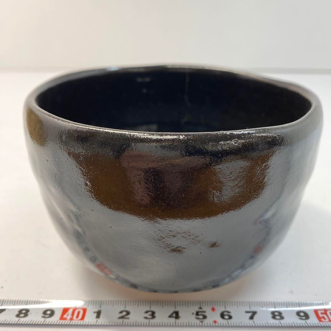 楽吉左衛門十二代 弘入 光悦写し黒茶碗／共箱・共布 楽