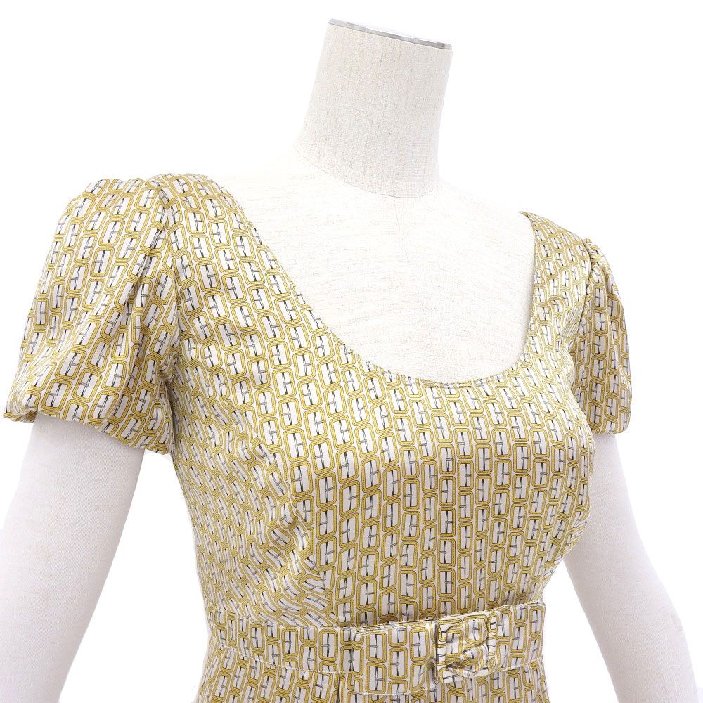 ここで新しい製品を取得! 超 BURBERRY バーバリー シルク ワンピース 総柄 38 イタリア製 レディース 249184 ここでご注文へようこそ!