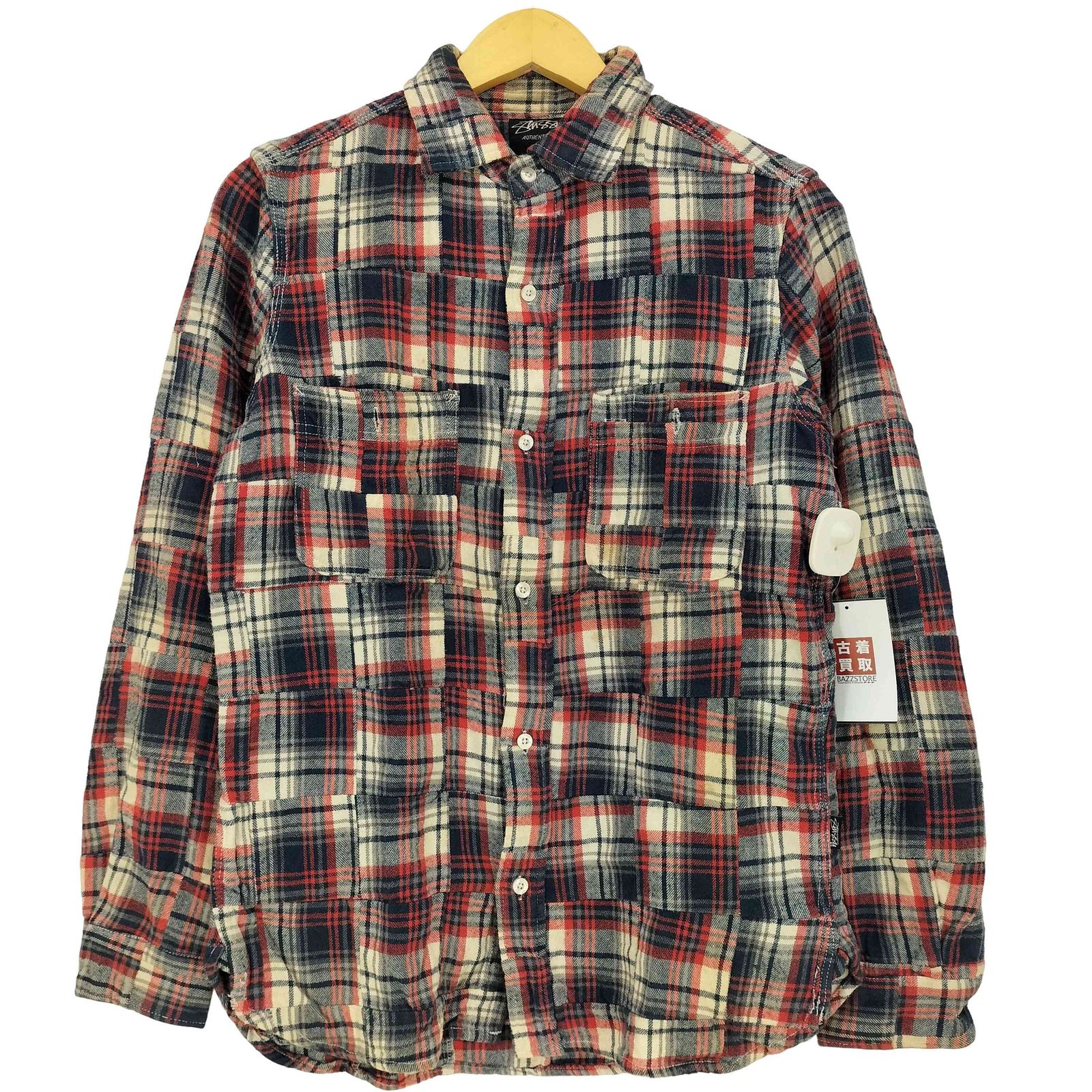 00s old Stussy プリントネルシャツ　ステューシー 古着 00s old STUSSY ステューシー グラフィックロゴ Tシャツ