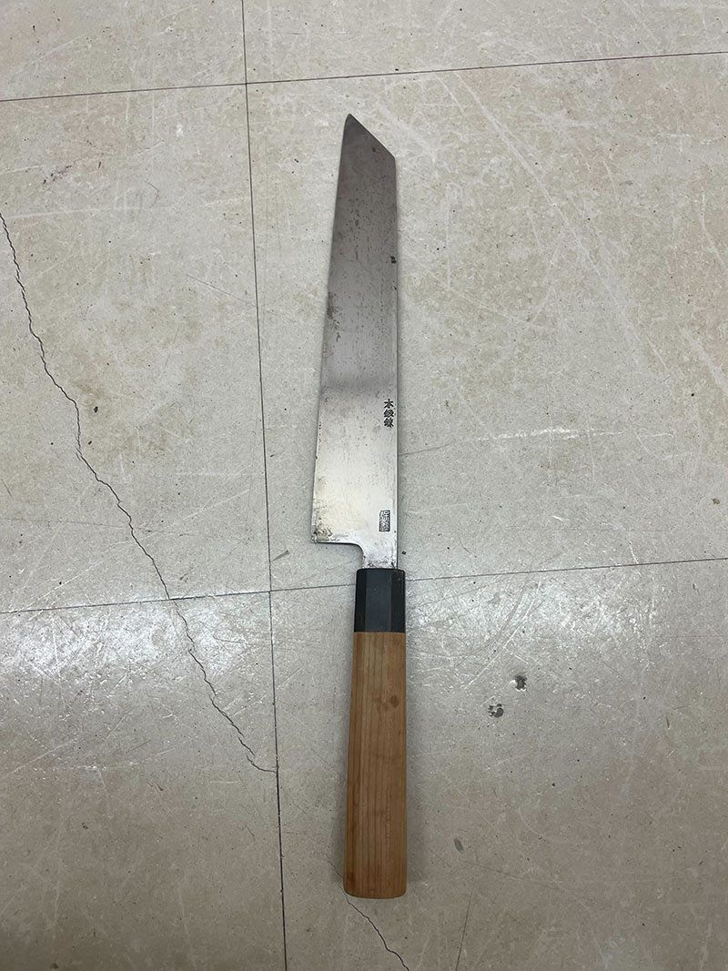鐵剱良政作 本鍛造 薄刃包丁 鉄剱良政作 薄刃 包丁 和包丁 青鋼 鐵剱良政 鉄剱良政