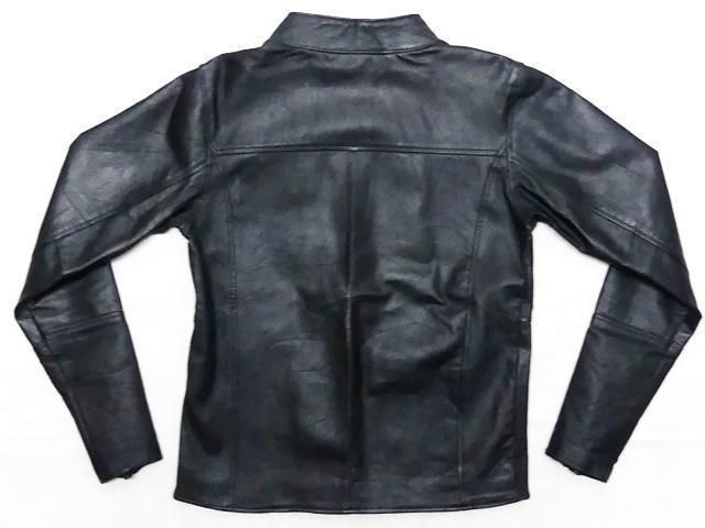 レザーライダース ジャケット メンズ M 黒 シングル 革ジャン 革