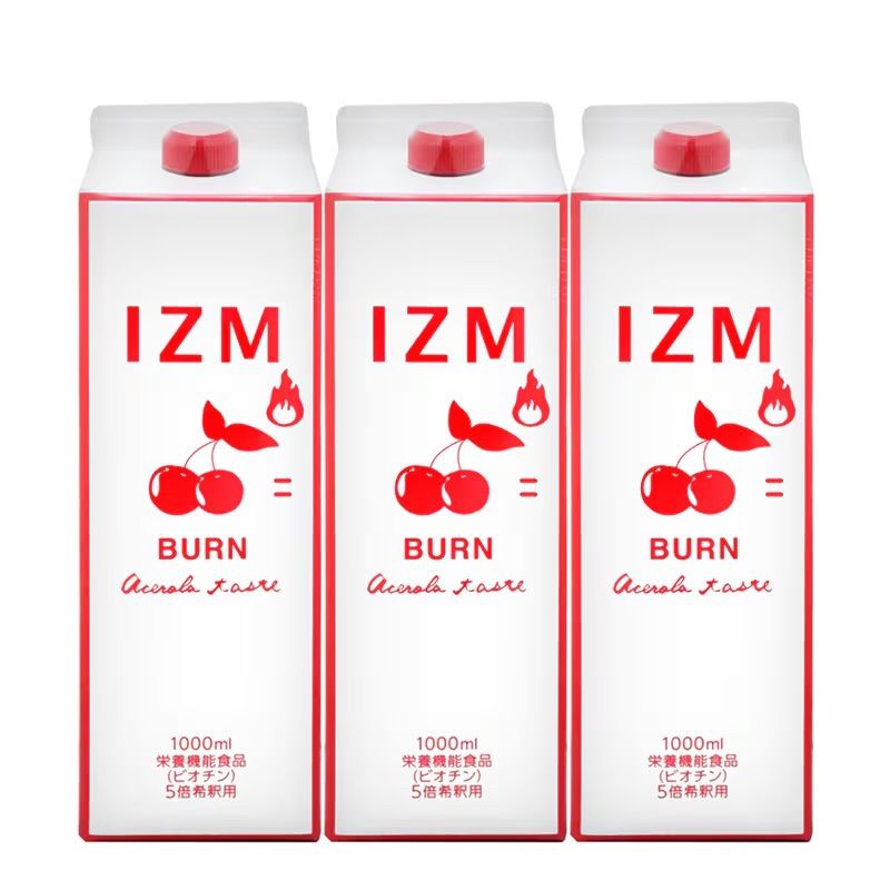 IZM バーン アセロラテイスト 1,000ml 3本 正規品 酵素ドリンク