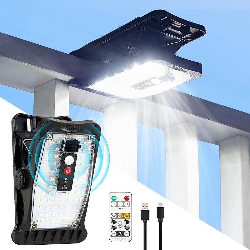 LIFENGSOLER 70LED クリッパ式 センサーライト 屋外 ソーラー 人感 IP64防水 3種類設置方法 タイマー機能 USB充電可 屋外 ソーラーライト 3色切替 調光機能 玄関 駐車場 ガーデン 柵 壁 地震 津波 台