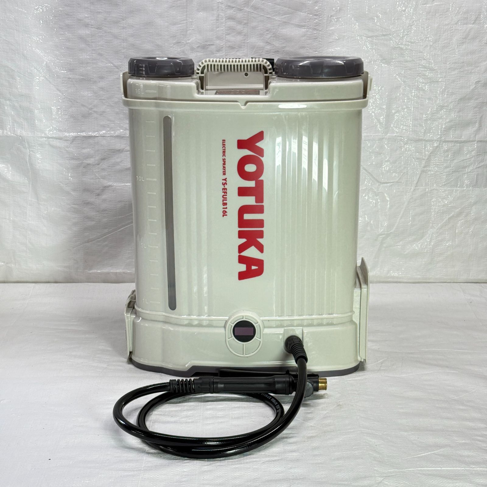♥品 電動噴霧器 背負い式 16L バッテリー式 ノズル6種付 かき混ぜ機能付き ホワイト YS-EFULB16L 978-1