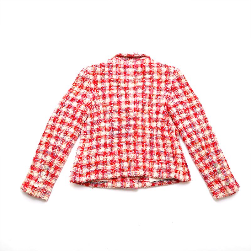 CHANEL シャネル ジャケット ツイード 千鳥柄 ココボタン - メルカリ 