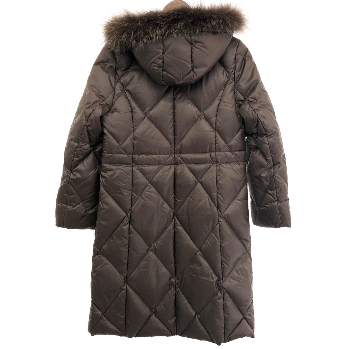 BURBERRY LONDON バーバリーロンドン ダウン コート ファー付 ブラウン