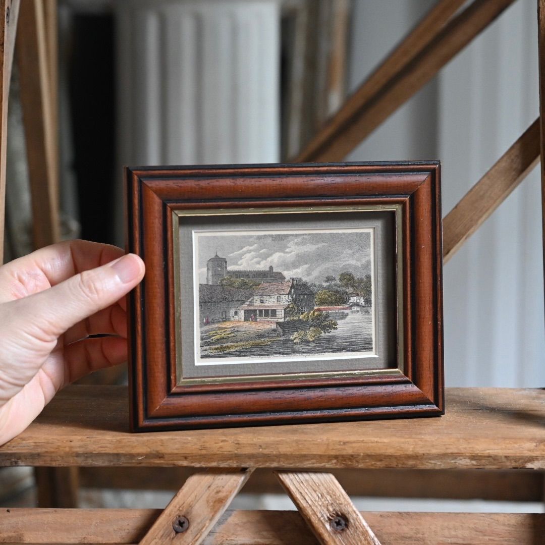 ヴィンテージフレーム「Church of Newport Backs」アメリカの古い