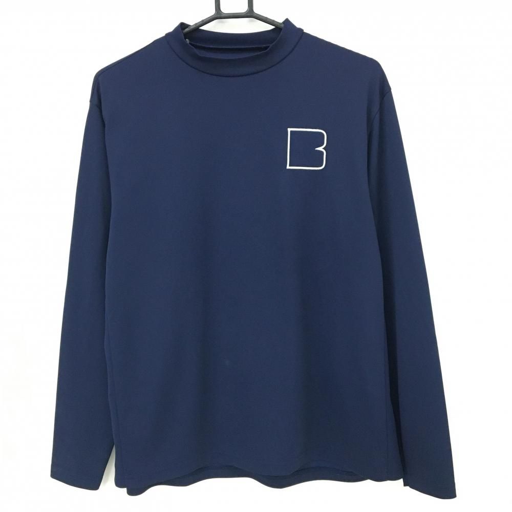 超美品】ブリーフィング 長袖ハイネックシャツ ネイビー 背面 超美品】ブリーフィング 長袖ハイネックシャツ ネイビー 背面
