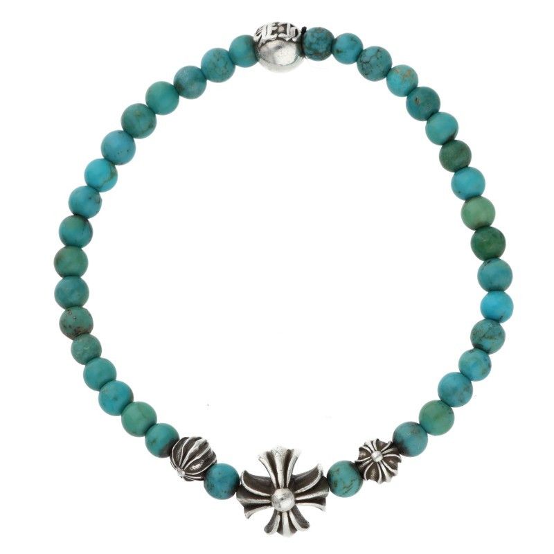 クロムハーツ 4mm BEAD 4mmビーズブレス BEAD4mmターコイズビーズブレスレット メンズ
