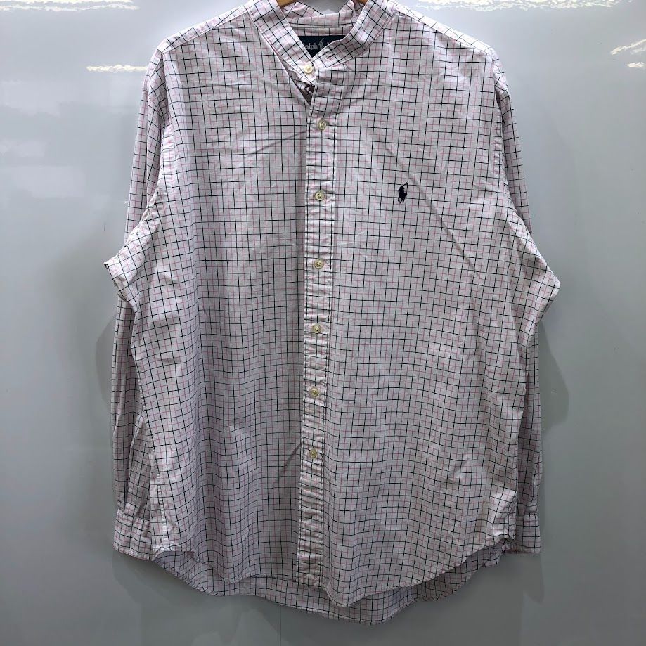 美品！90s ラルフローレン グラフチェック ボタンダウンシャツ
