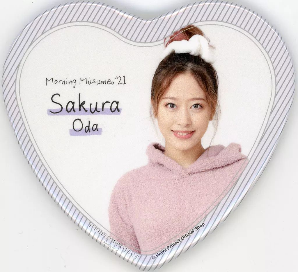 中古】バッジ・ピンズ 小田さくら(モーニング娘。'21) ハート型缶