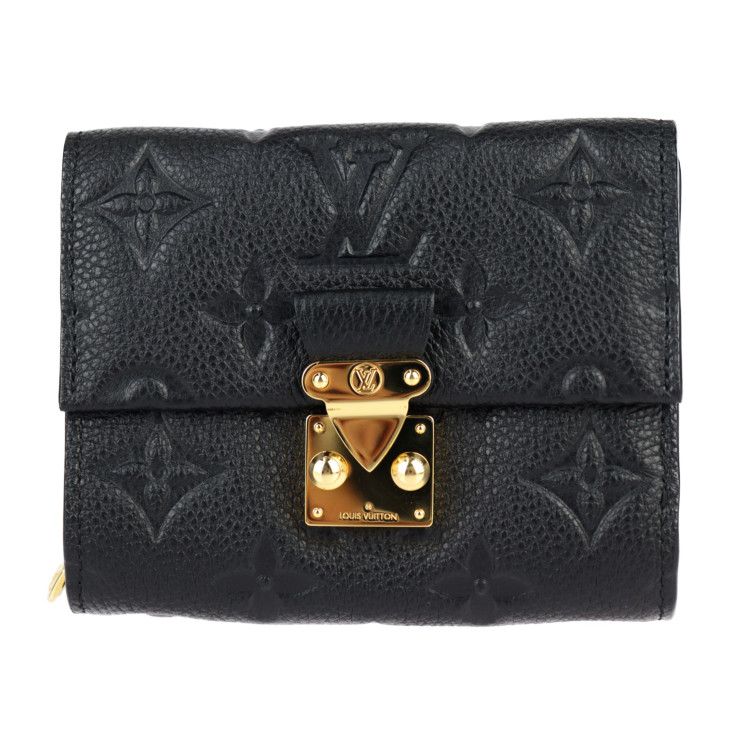 LOUIS VUITTON ルイ ヴィトン ポルトフォイユ メティス コンパクト 三つ折り財布 M80880 レザー ブラック ゴールド金具 モノグラムアンプラント ラウンドジップ ビトン