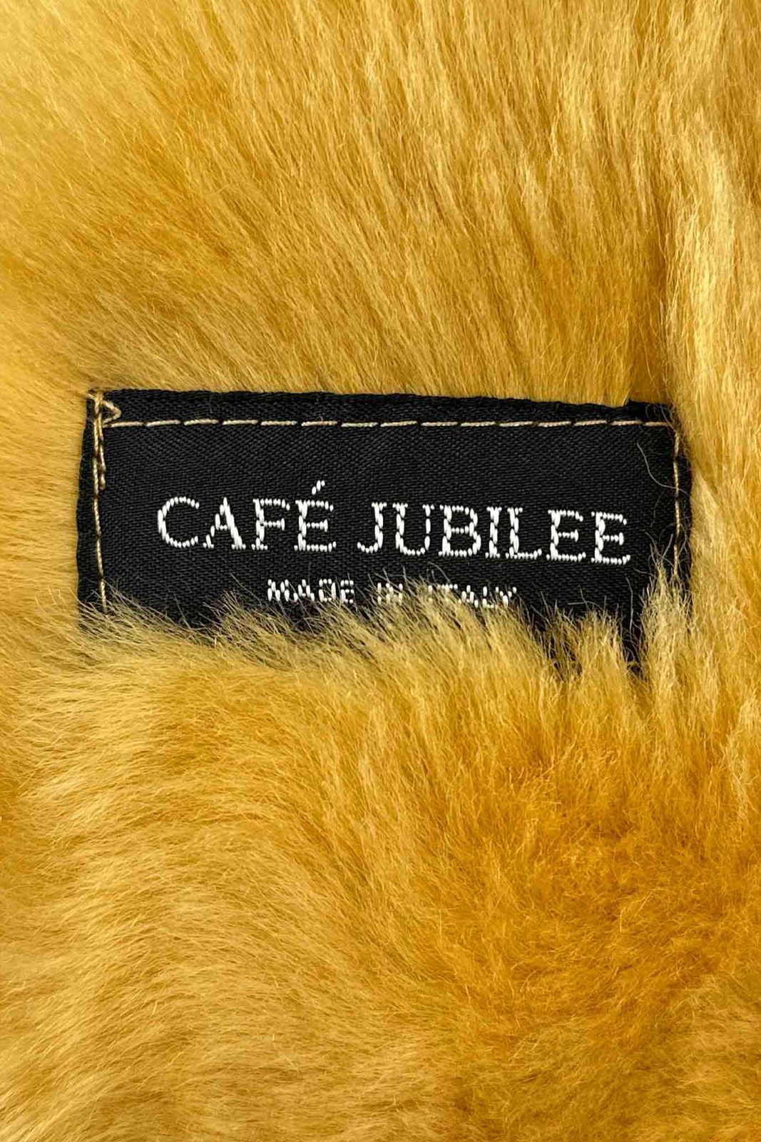 Made in ITALY CAFE JUBILEE shearling leather jacket レザージャケット ムートン ファー ブラウン  サイズ44 ヴィンテージ 8