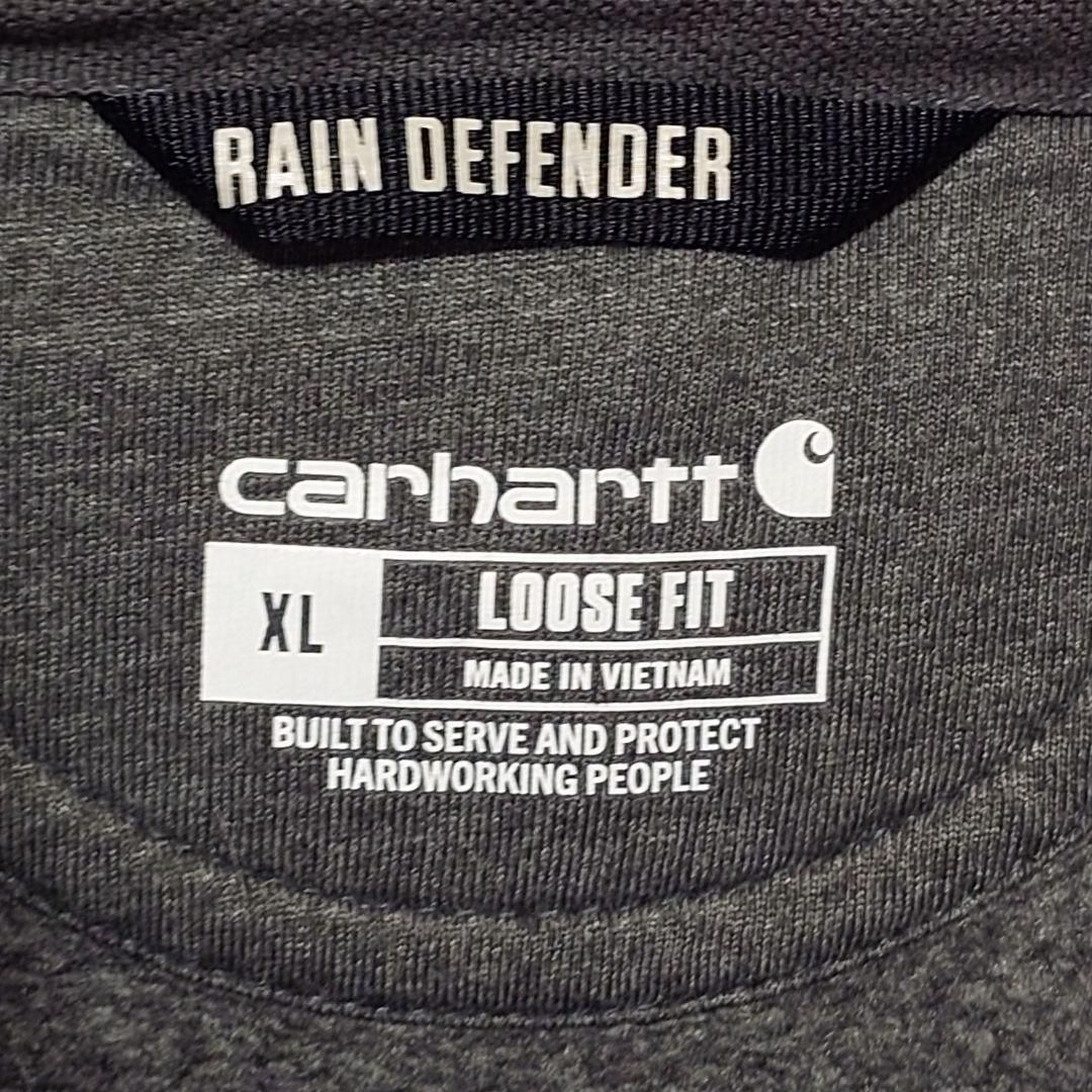 Carhartt】企業ロゴ刺繍 ハーフジップ スウェットパーカー A-3989