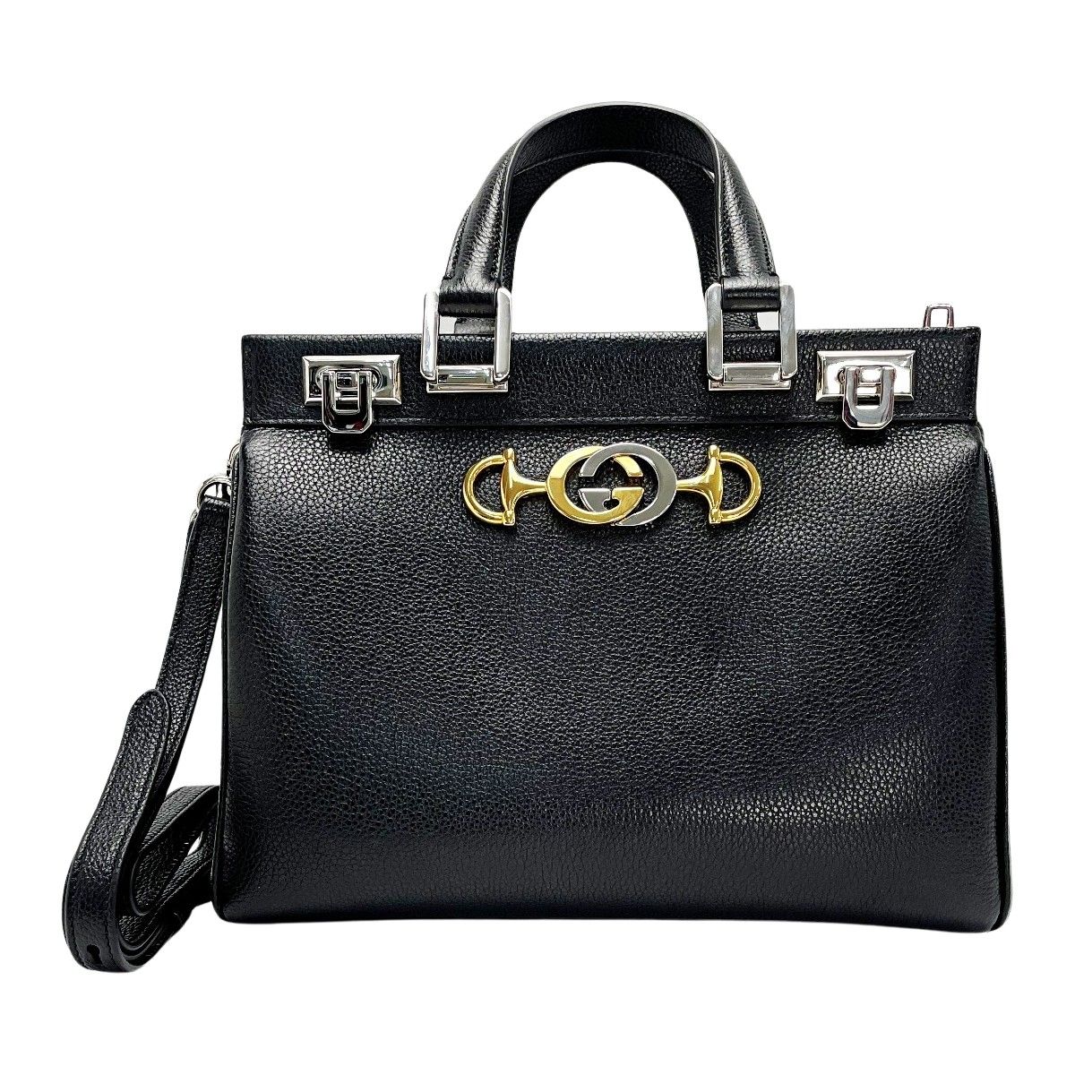 GUCCI グッチ ズゥミ スモール トップハンドルバッグ 569712 ブラック 